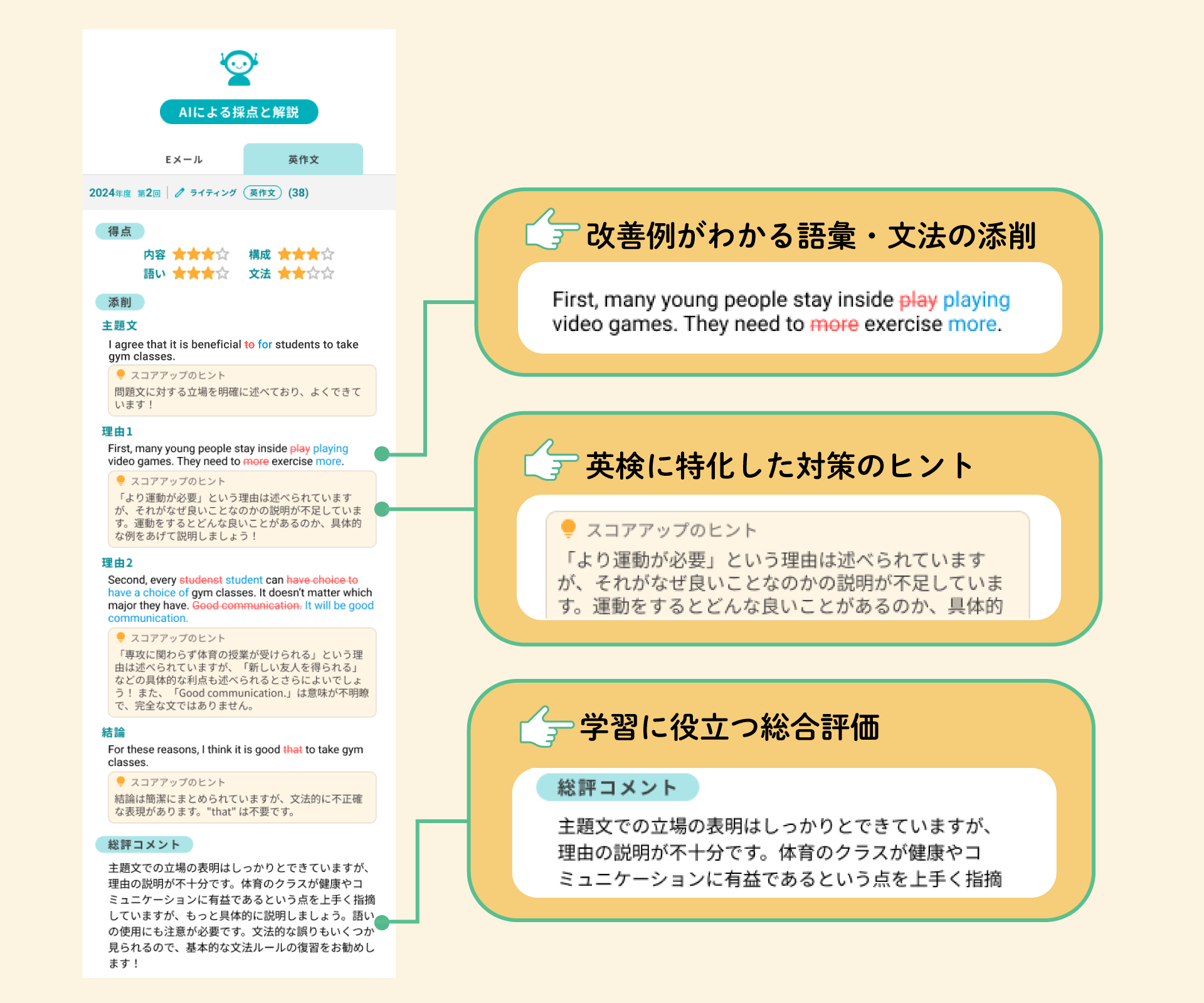 英検2級ライティングの概要と対策法【添削にAI活用】 - 英検®カコモン 